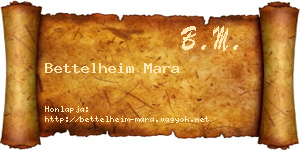 Bettelheim Mara névjegykártya